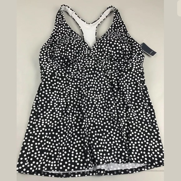 Lands End Regular Beach Living Tankini Top 12 NEW - Picture 2 of 8